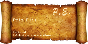 Polz Eliz névjegykártya